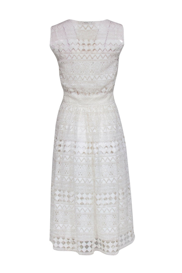 Current Boutique-Philosophy di Lorenzo Serafini - Cream Eyelet Lace Sleeveless Dress Sz 4