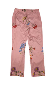 Pinko - Pink Floral Dress Pants Sz 2 - Current Boutique
