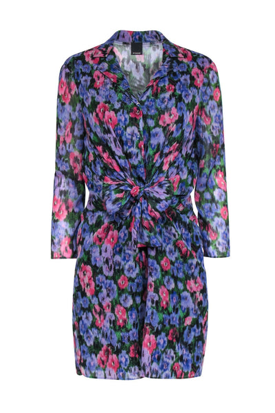 Current Boutique-Pinko - Purple & Pink Multi Color Floral Print Romper Sz 8