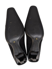 Current Boutique-Prada - Black Fabric Upper Kitten Heel Pumps Sz 6.5