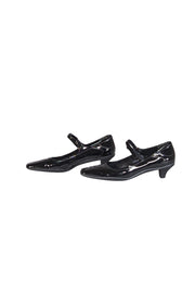 Prada - Black Patent Leather Strappy Mary Jane Pumps Sz 7.5 - Current Boutique