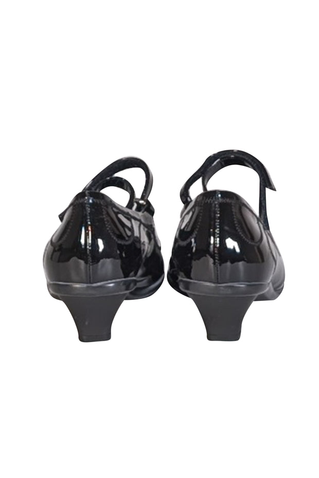 Prada - Black Patent Leather Strappy Mary Jane Pumps Sz 7.5 - Current Boutique