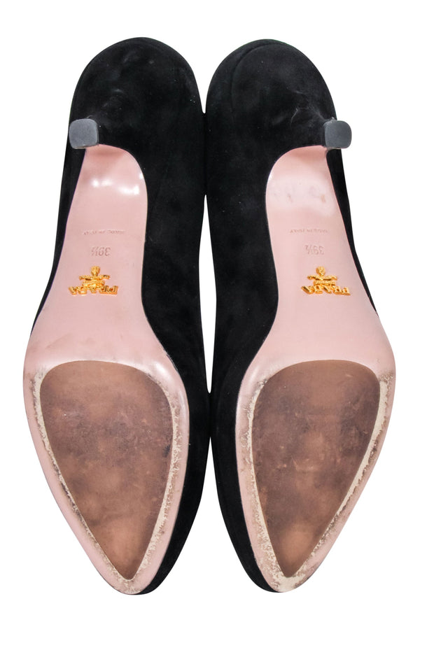 Current Boutique-Prada - Black Suede Pumps Sz 9.5