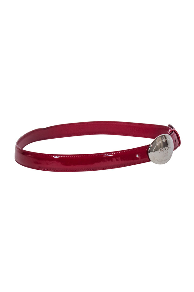 Current Boutique-Prada - Red Patent Leather Belt Sz M