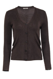Current Boutique-Prada - Brown Knit Cardigan Cashmere Blend Sz 6
