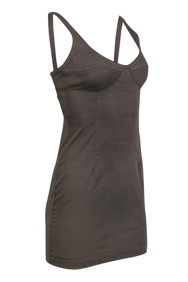 Current Boutique-Prada - Olive Bustier Mini Tank Dress Sz 6