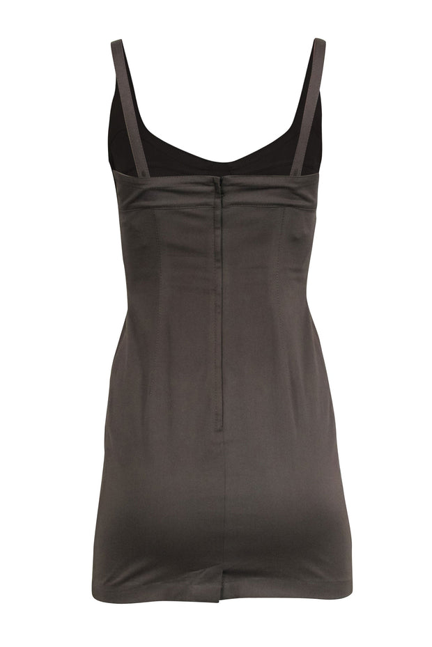 Current Boutique-Prada - Olive Bustier Mini Tank Dress Sz 6