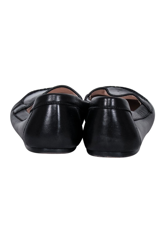 Current Boutique-Prada - Black Leather Slip On Loafers Sz 10