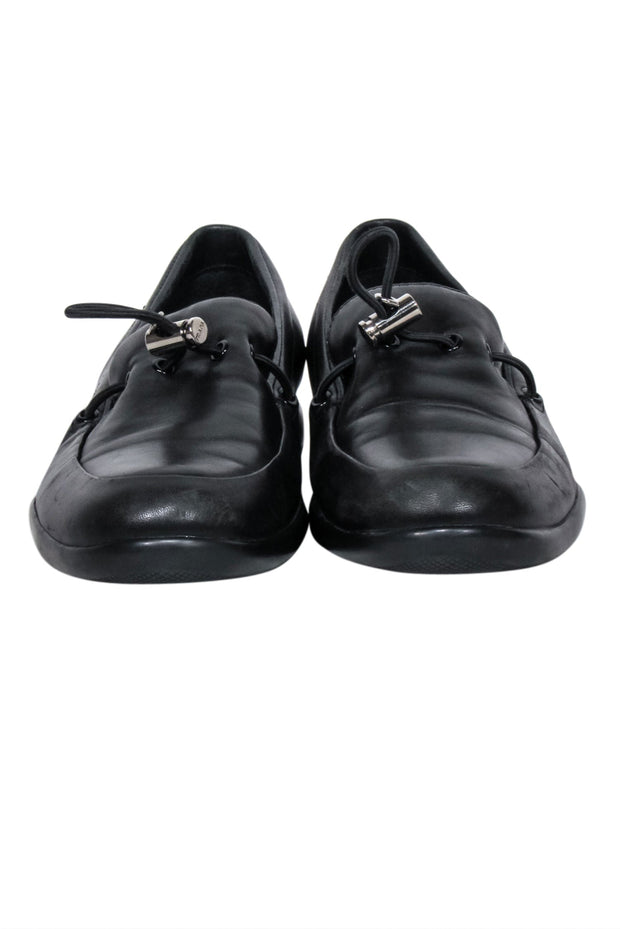 Current Boutique-Prada - Black Sport Drawstring Loafer Sz 9