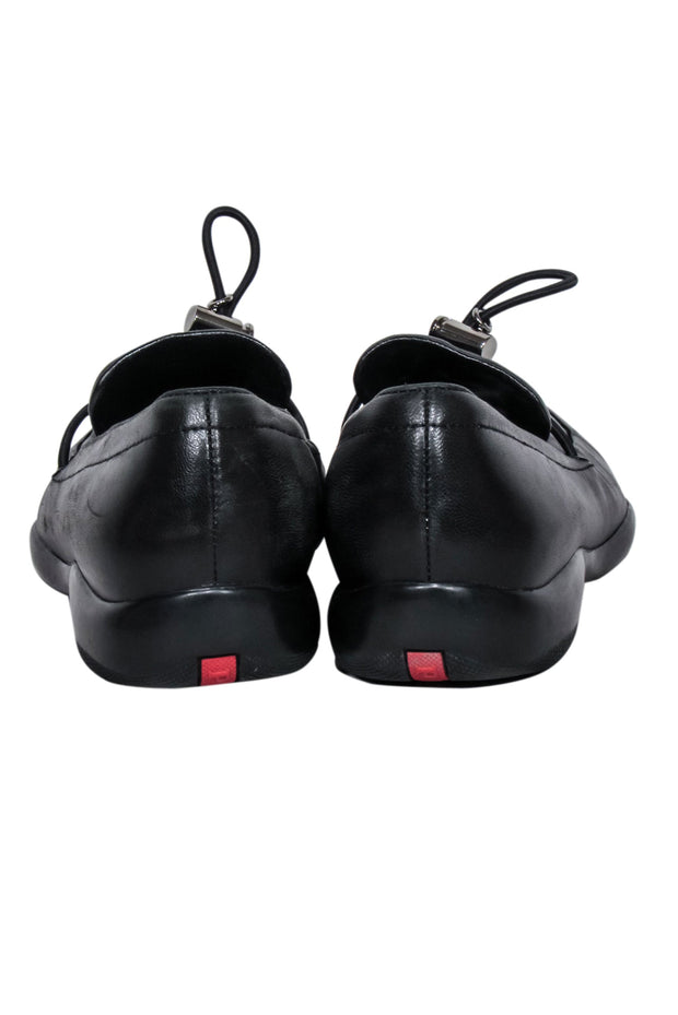 Current Boutique-Prada - Black Sport Drawstring Loafer Sz 9