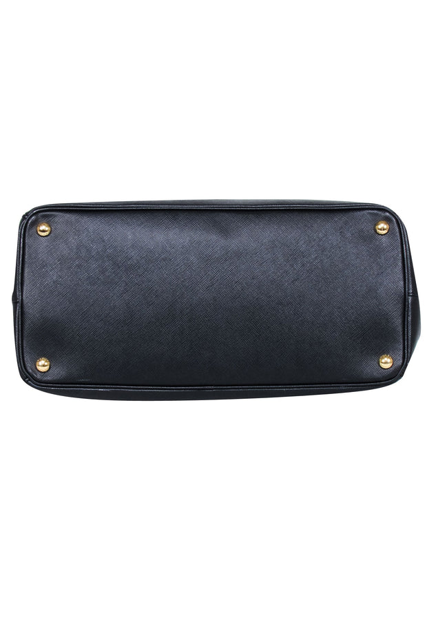 Current Boutique-Prada - Black Large Galleria Saffiano Leather Satchel Bag