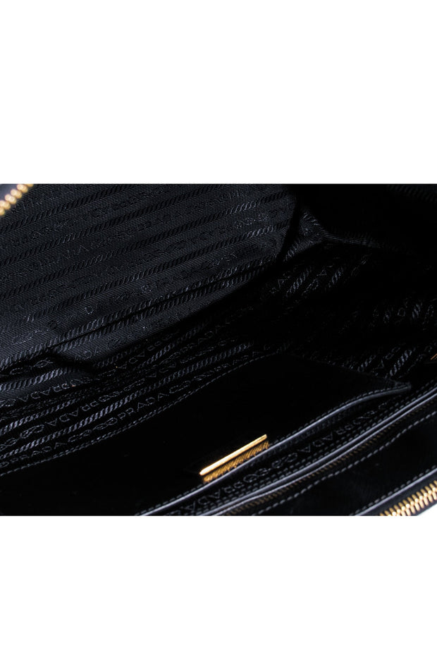 Current Boutique-Prada - Black Large Galleria Saffiano Leather Satchel Bag
