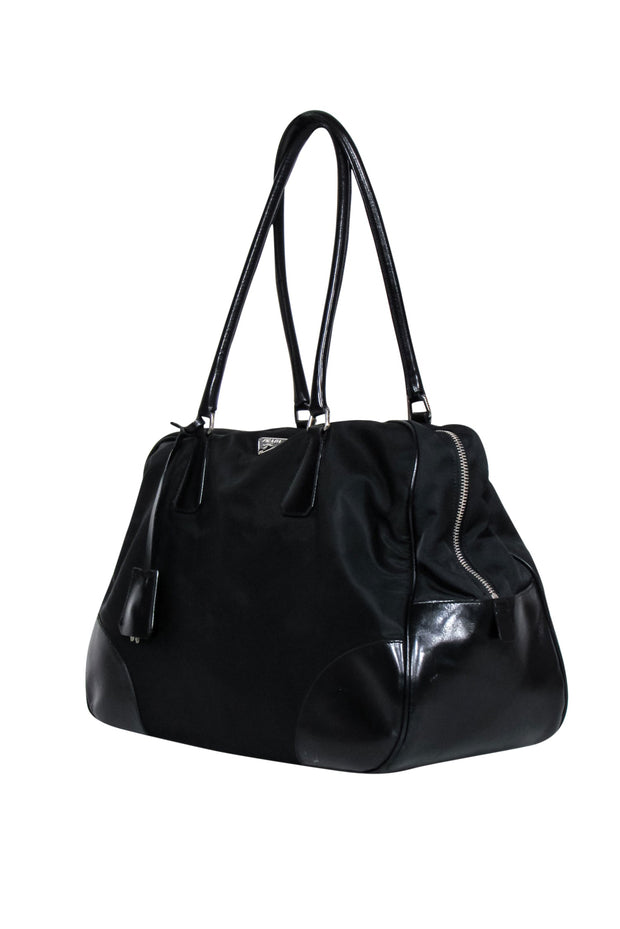 Current Boutique-Prada - Black Nylon Large Shoulder Bag