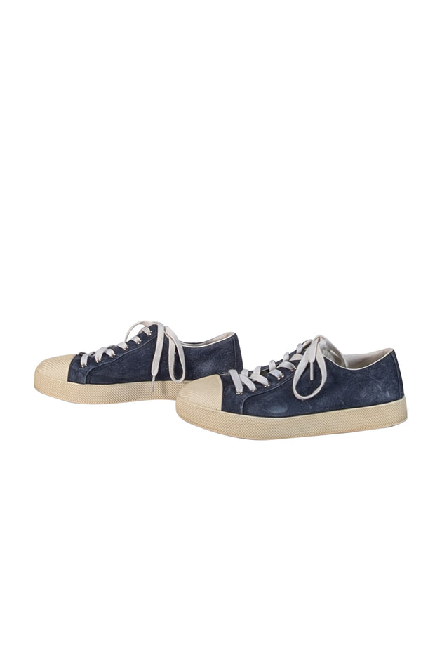 Current Boutique-Prada - Navy Suede, Leather, & Rubber Trim Sneakers Sz 9