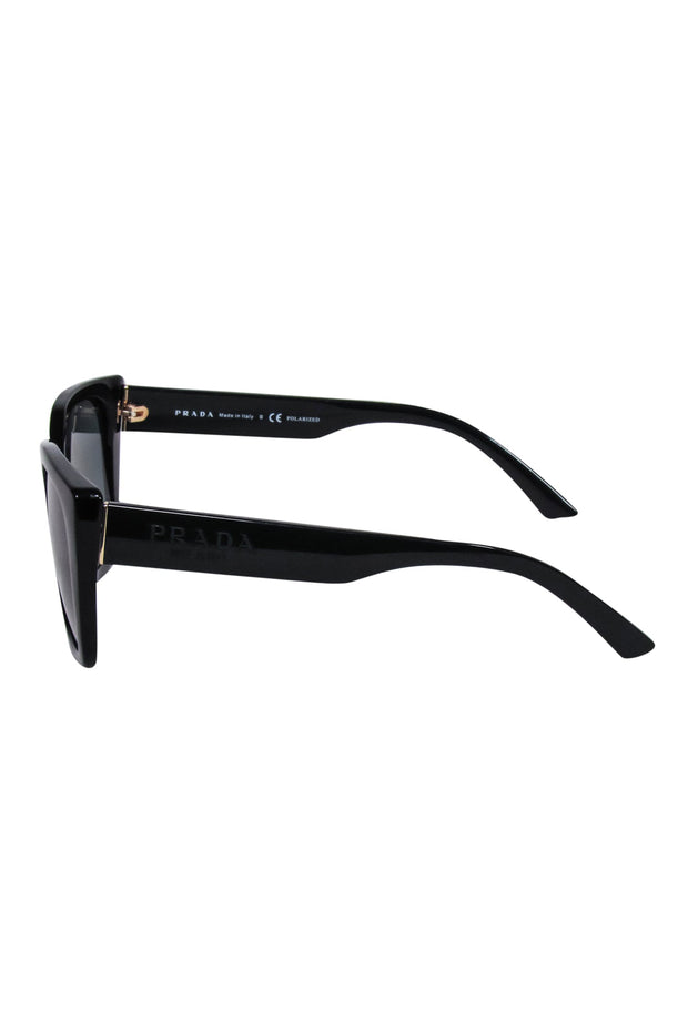 Current Boutique-Prada - Black Angular Large Sunglasses