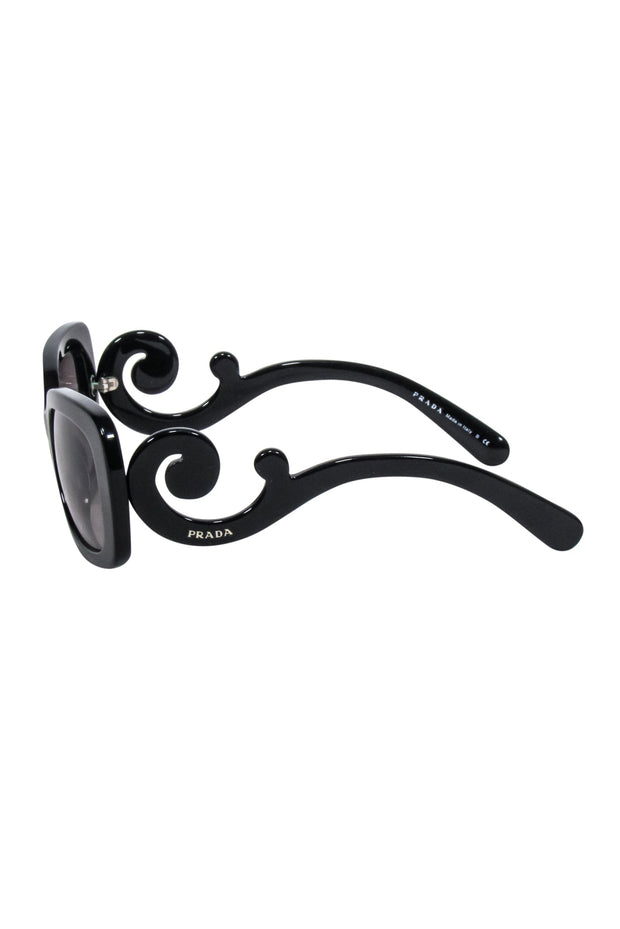 Current Boutique-Prada - Black Spiral Leg Detail Sunglasses
