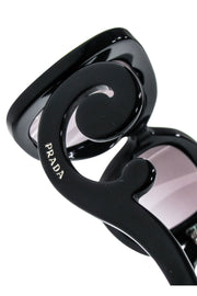 Current Boutique-Prada - Black Spiral Leg Detail Sunglasses