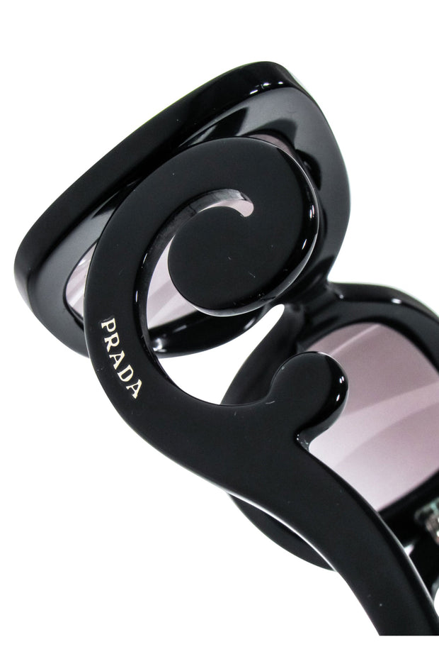 Current Boutique-Prada - Black Spiral Leg Detail Sunglasses