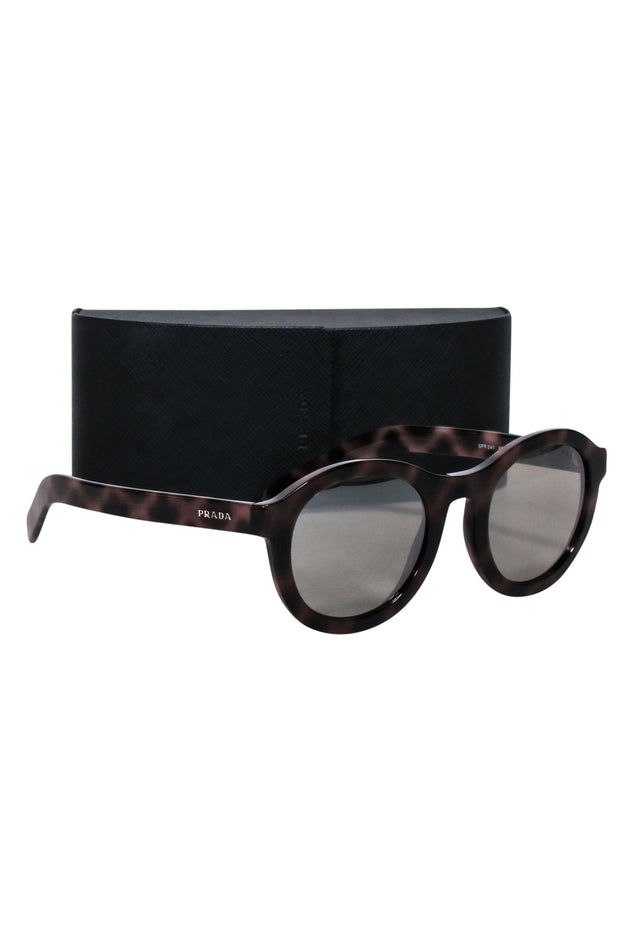 Current Boutique-Prada - Brown Round Sunglasses w/ Light Lenses