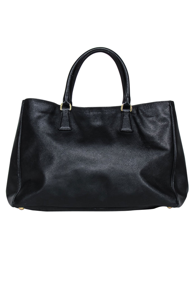 Current Boutique-Prada - Black Saffiano Leater Largo Tote Bag