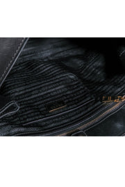 Current Boutique-Prada - Black Saffiano Leater Largo Tote Bag