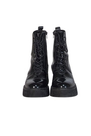 Current Boutique-Rachel Comey - Black Leather Lace Up Combat Boots Sz 8