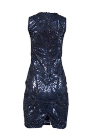Current Boutique-Rachel Gilbert - Navy Sequin & Beaded Sleeveless Dress Sz S