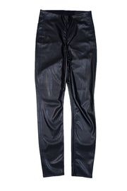 Rag & Bone - Black Faux Leather Skinny Pants Sz M - Current Boutique