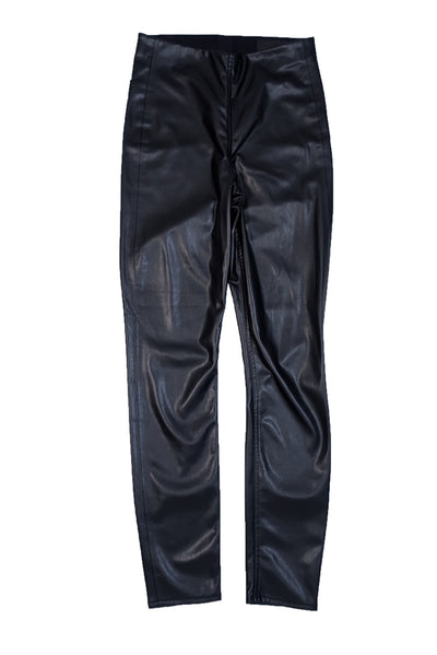 Rag & Bone - Black Faux Leather Skinny Pants Sz M - Current Boutique