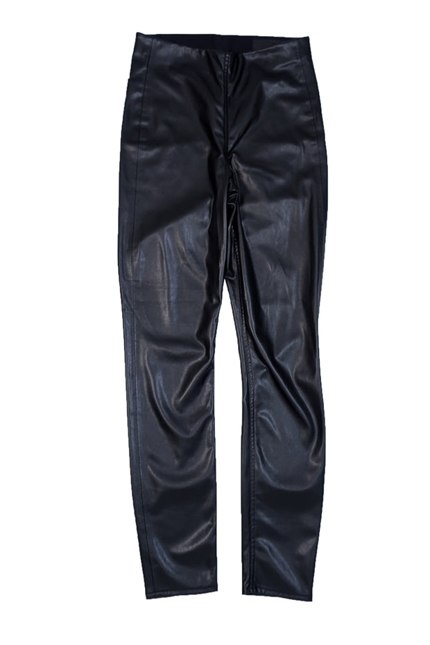 Rag & Bone - Black Faux Leather Skinny Pants Sz M - Current Boutique