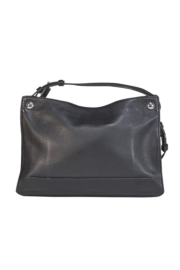 Rag & Bone - Black Pebbled Leather Crossbody Bag - Current Boutique