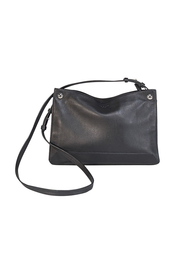 Rag & Bone - Black Pebbled Leather Crossbody Bag - Current Boutique