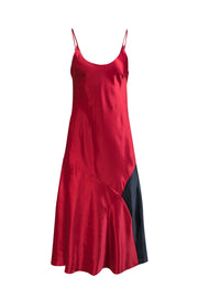 Rag & Bone - Red & Black Colorblock Silk "Cruella" Dress Sz 2 - Current Boutique