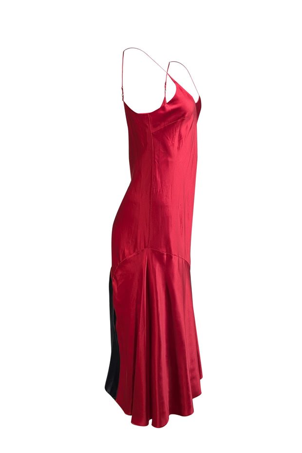 Rag & Bone - Red & Black Colorblock Silk "Cruella" Dress Sz 2 - Current Boutique