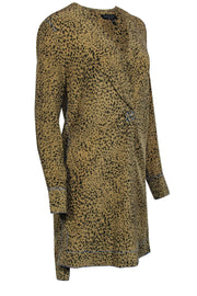 Current Boutique-Rag & Bone - Beige & Black Leopard Print Long Sleeve Dress Sz S