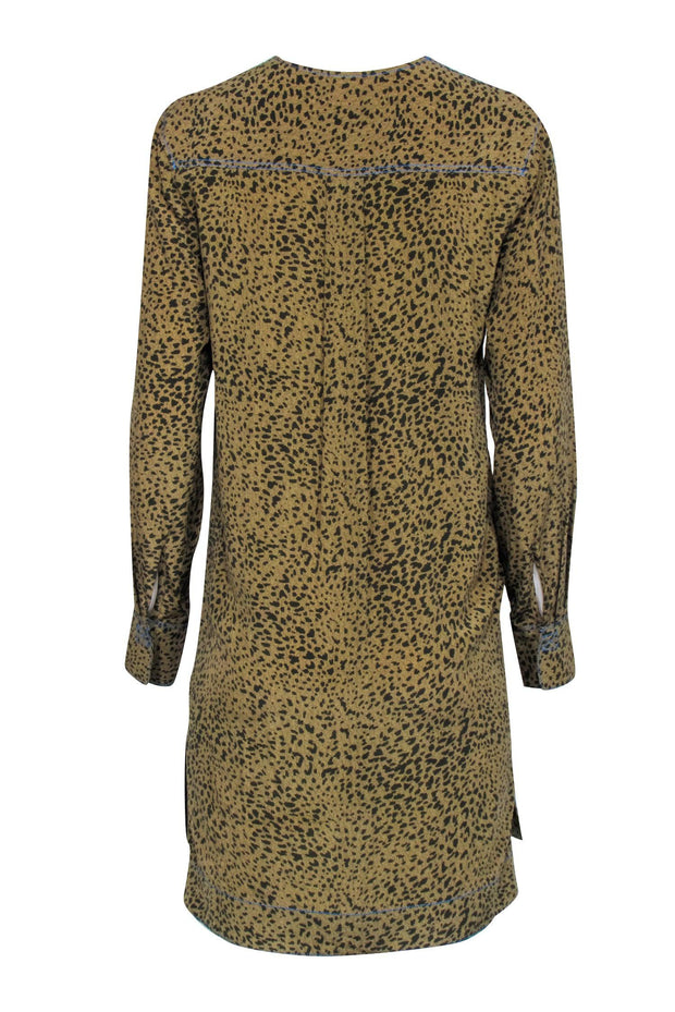Current Boutique-Rag & Bone - Beige & Black Leopard Print Long Sleeve Dress Sz S