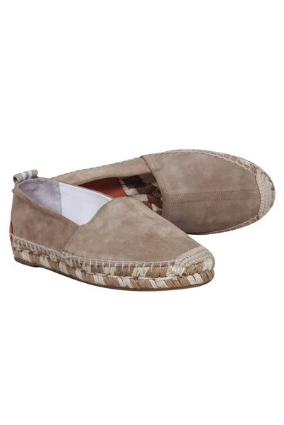 Current Boutique-Rag & Bone- Beige Suede Espadrille Woven Flats Sz 8.5