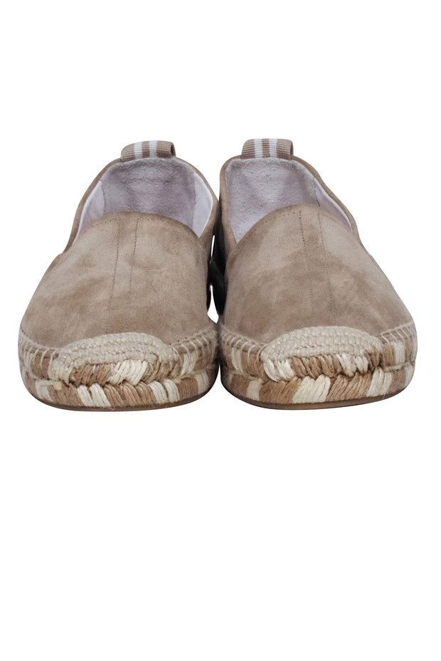 Current Boutique-Rag & Bone- Beige Suede Espadrille Woven Flats Sz 8.5