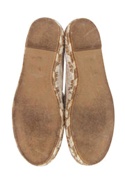 Current Boutique-Rag & Bone- Beige Suede Espadrille Woven Flats Sz 8.5