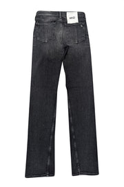 Current Boutique-Rag & Bone - Black Wash Mid Rise Side Stripe Flared Jeans Sz 00