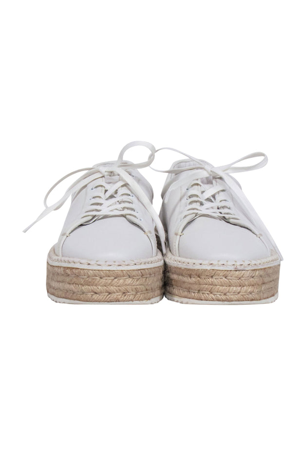 Current Boutique-Rag & Bone - White Espadrille Lace Up Sneakers Sz 10
