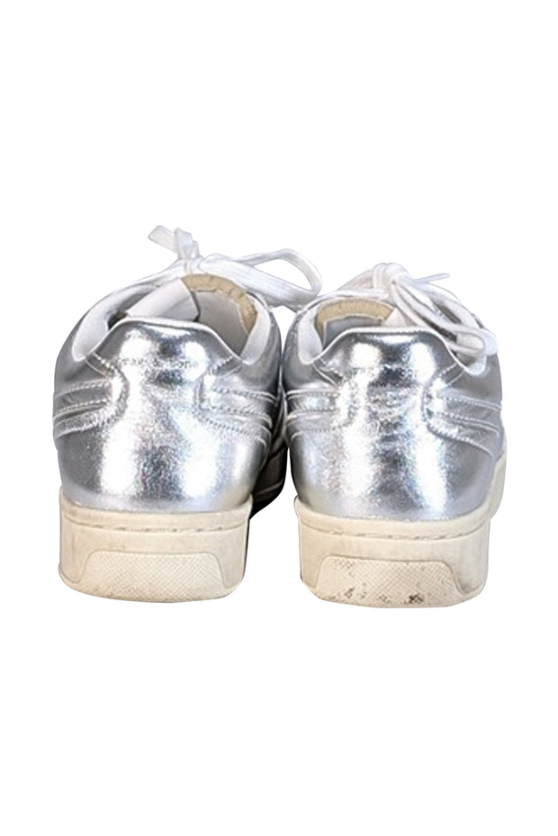 Current Boutique-Rag & Bone - Silver Metallic Lace Up Sneakers Sz 9