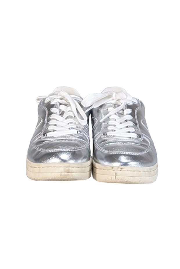 Current Boutique-Rag & Bone - Silver Metallic Lace Up Sneakers Sz 9