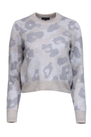 Current Boutique-Rag & Bone - Beige & Grey Leopard Print Mohair Blend Sweater Sz XXS