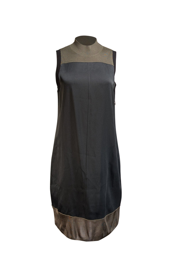 Rag & Bone - Black & Olive Mock Neck Sleeveless Dress Sz M - Current Boutique