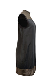 Rag & Bone - Black & Olive Mock Neck Sleeveless Dress Sz M - Current Boutique