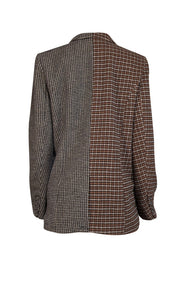 Rails - Tan, Green, & Beige Pattern Block Blazer Sz L - Current Boutique