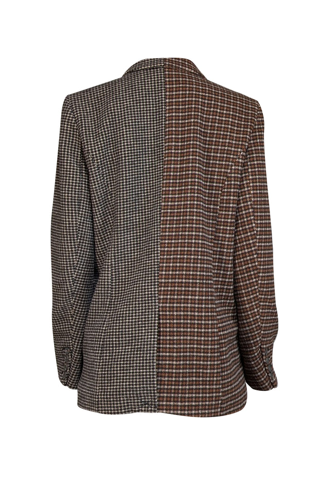 Rails - Tan, Green, & Beige Pattern Block Blazer Sz L - Current Boutique