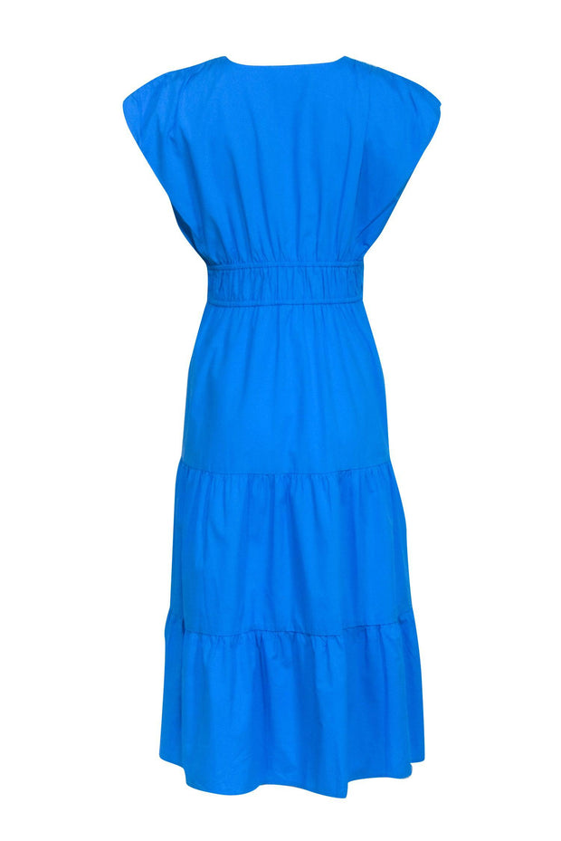 Current Boutique-Rails - Blue Cotton Blend Tiered Midi Dress Sz M