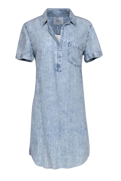 Current Boutique-Rails - Blue Light Acid Wash Chambray Shift Dress Sz S